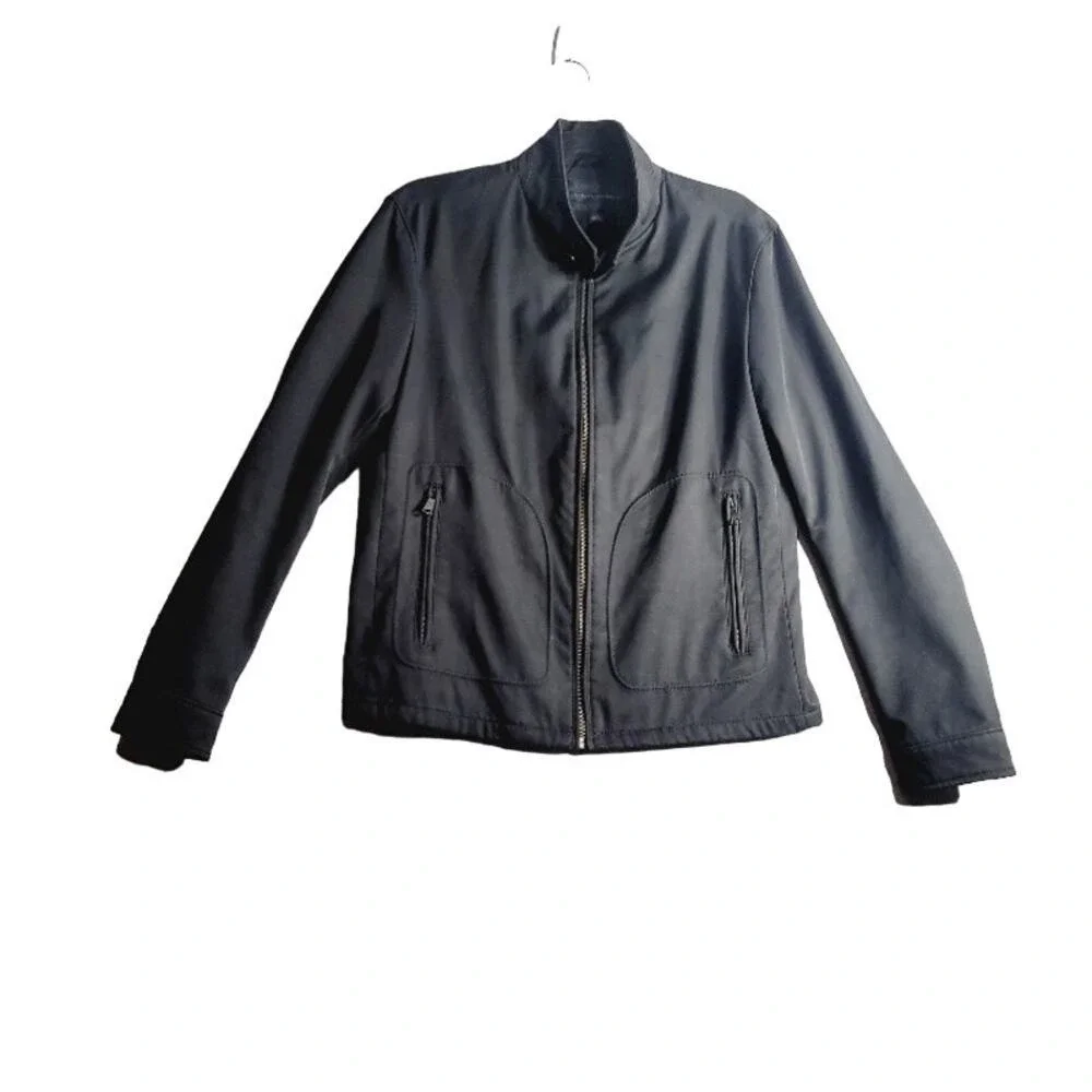 Banana Republic Black Bomber Jacket Small Lightweight‎ Outwear Minimalist Layer